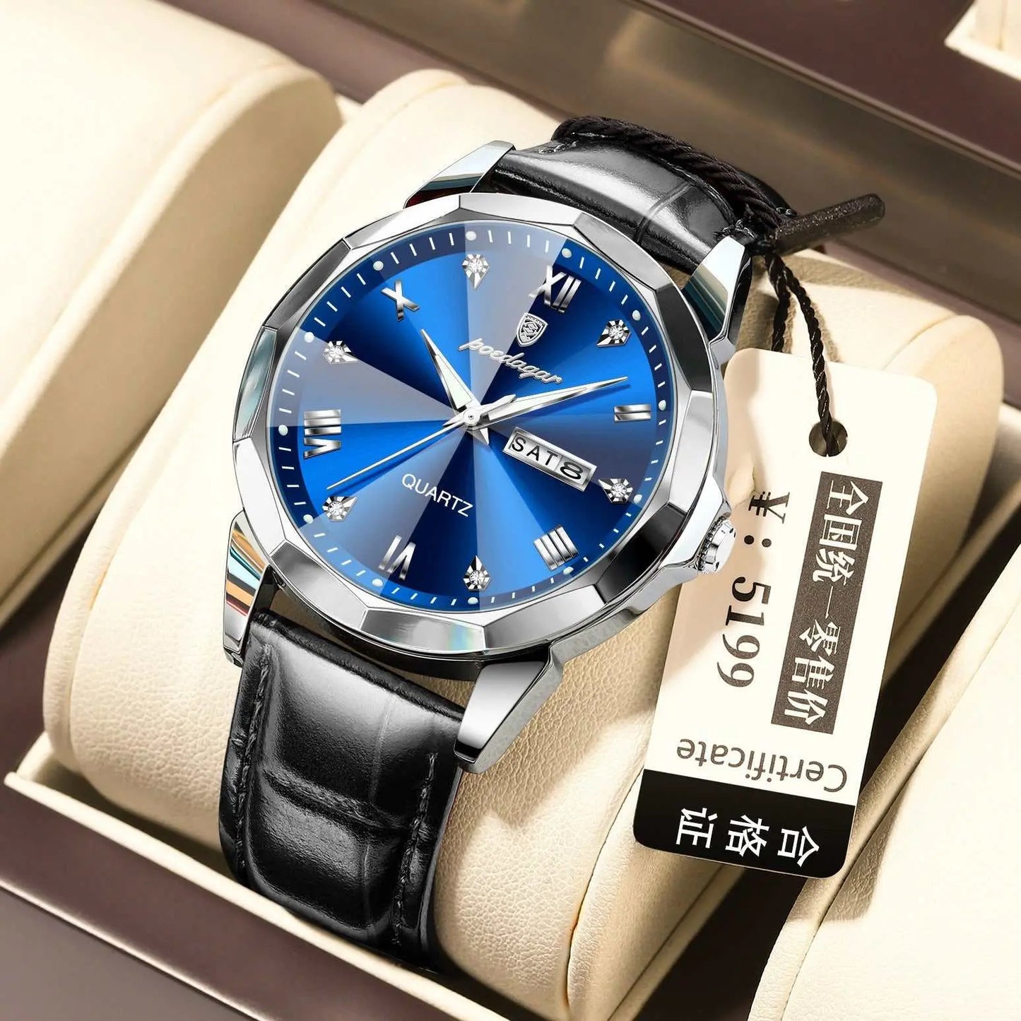 Belt Style Men's Waterproof Luminous Fashion Quartz Watch - AMIR BAGS INDIA PRIVATE LIMITED
