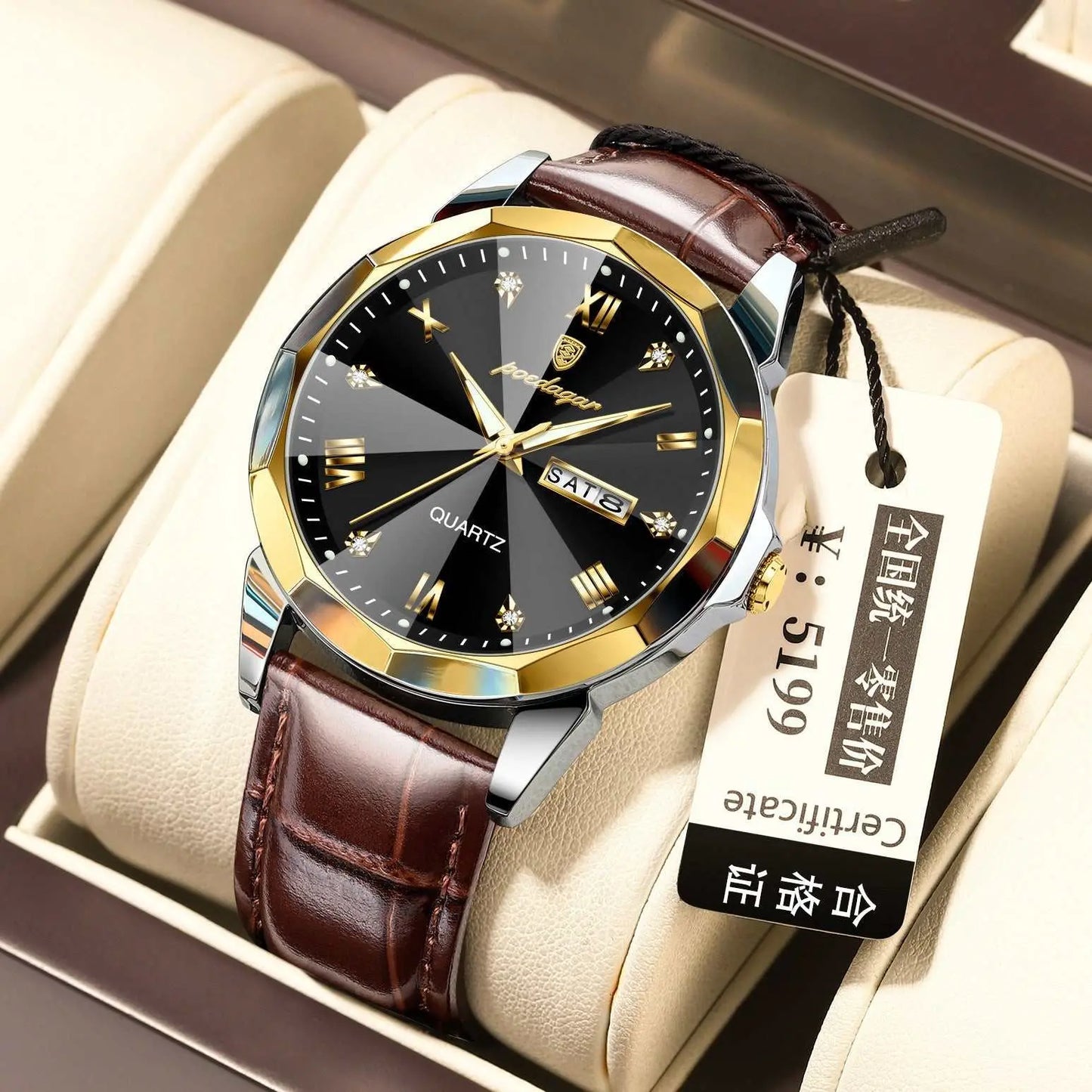 Belt Style Men's Waterproof Luminous Fashion Quartz Watch - AMIR BAGS INDIA PRIVATE LIMITED