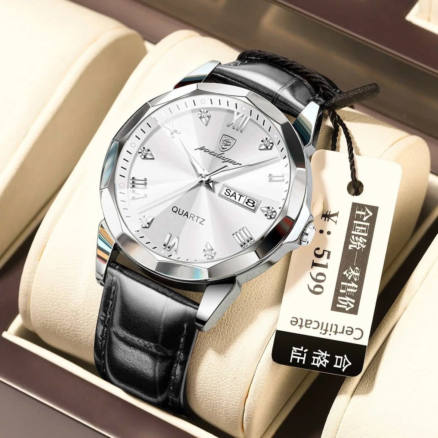 Belt Style Men's Waterproof Luminous Fashion Quartz Watch - AMIR BAGS INDIA PRIVATE LIMITED