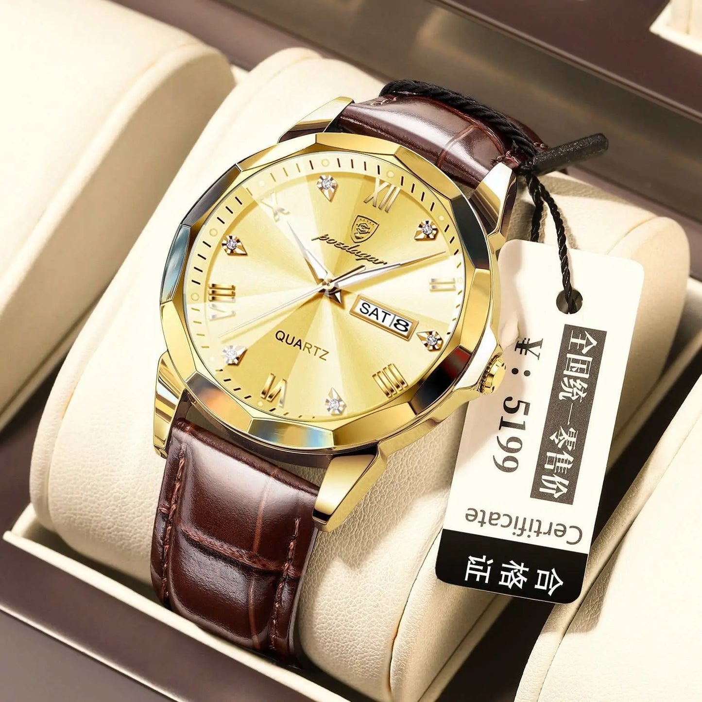 Belt Style Men's Waterproof Luminous Fashion Quartz Watch - AMIR BAGS INDIA PRIVATE LIMITED