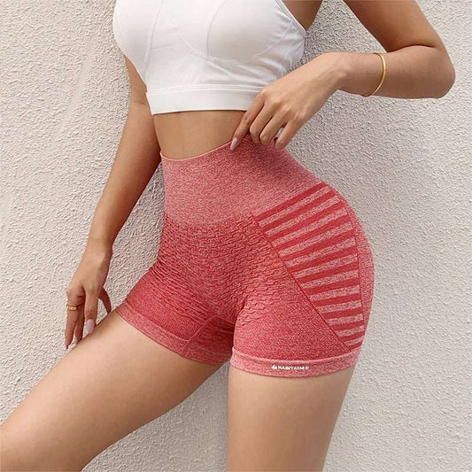 Biker Shorts For Women High Wais Stripe Gym Running Shorts - AMIR BAGS INDIA PRIVATE LIMITED