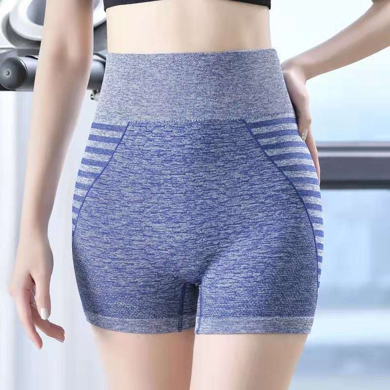 Biker Shorts For Women High Wais Stripe Gym Running Shorts - AMIR BAGS INDIA PRIVATE LIMITED