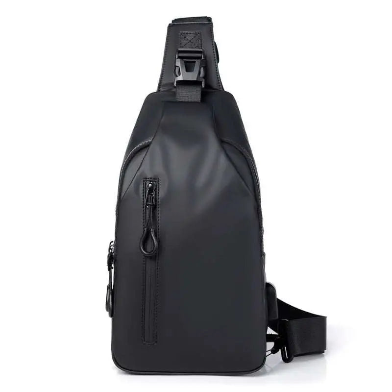 Black Sling Crossbody Backpack Shoulder Bag For Men Chest Bag - AMIR BAGS INDIA PRIVATE LIMITED