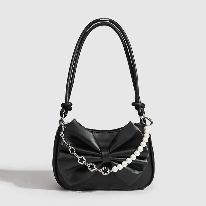 Black White PU Bow Handbags Autumn Winter Ladies Underarm Tote Bags FaOverview:Unique design, stylish and beautiful.Good material, comfortable to carry.A variety of colors, any choice.Product information:Lining texture: Polyester AppliDropshipmanAMIR BAGS INDIA PRIVATE LIMITEDnull