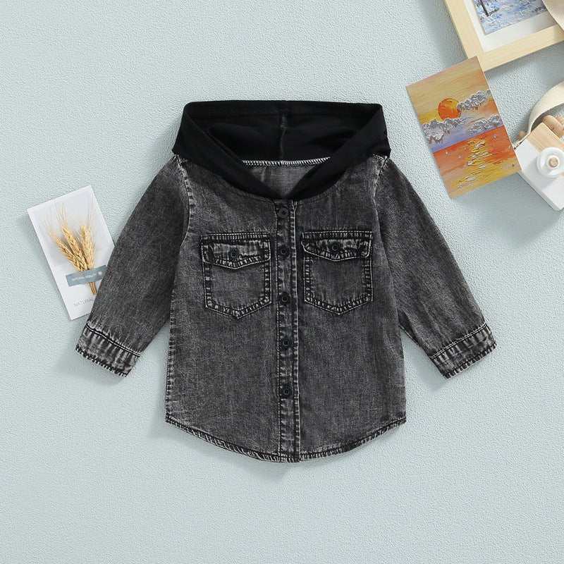Boys' And Girls' Coats In The Little Boy Style Chic Handsome Cowboy Hooded Top - AMIR BAGS INDIA PRIVATE LIMITED