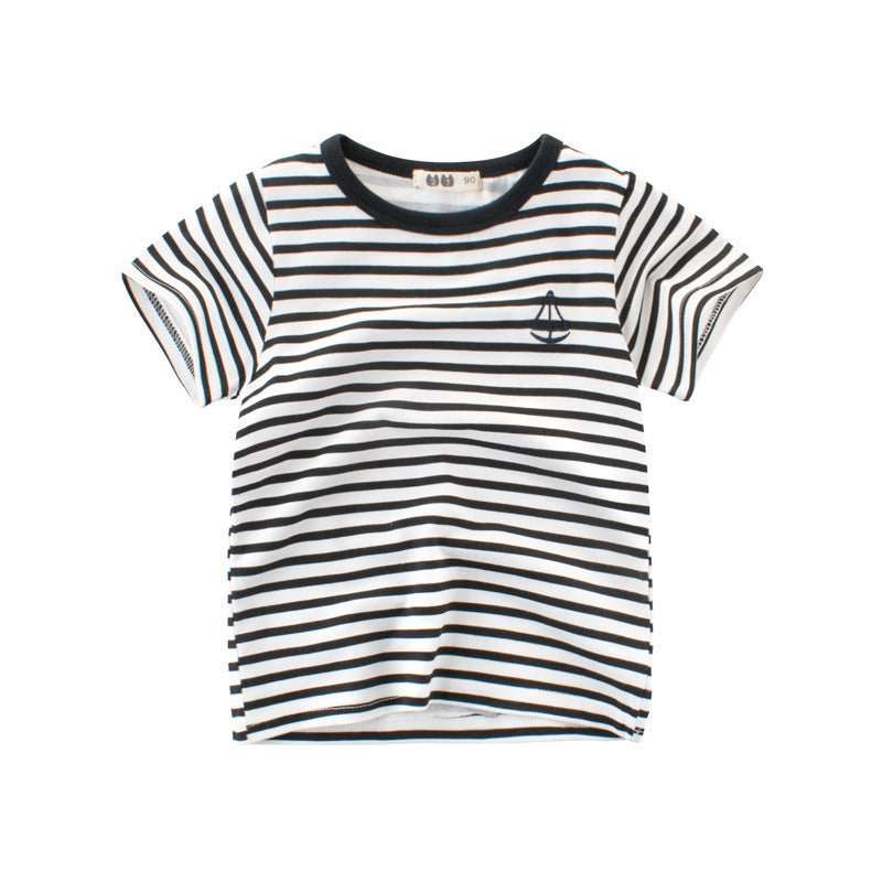 Boys' Cotton Kids Striped T-Shirt - AMIR BAGS INDIA PRIVATE LIMITED