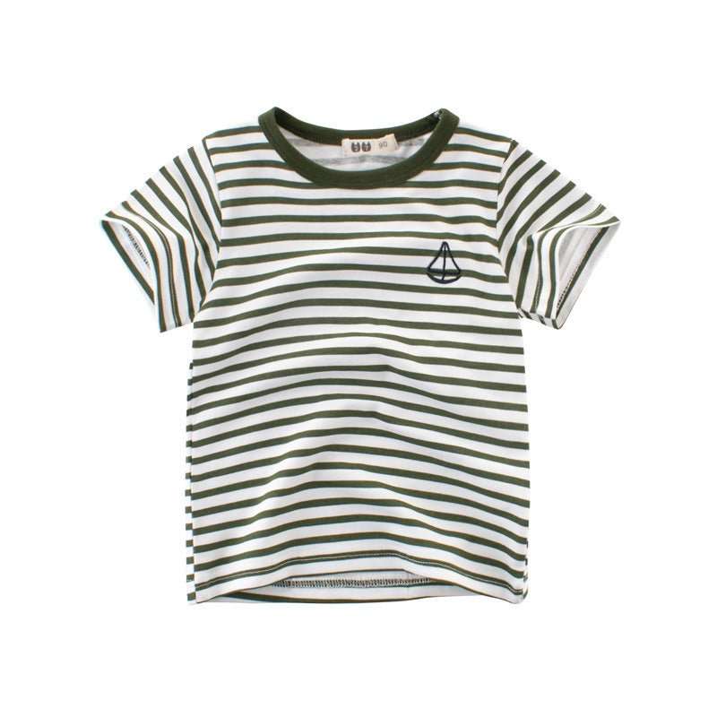 Boys' Cotton Kids Striped T-Shirt - AMIR BAGS INDIA PRIVATE LIMITED