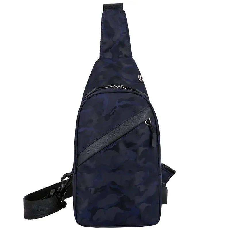 Camouflage Chest Bags Men Crossbody Bag With Headphone Hole - AMIR BAGS INDIA PRIVATE LIMITED