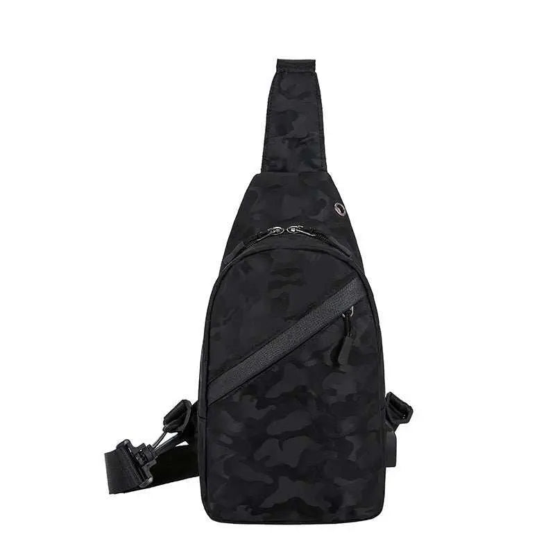 Camouflage Chest Bags Men Crossbody Bag With Headphone Hole - AMIR BAGS INDIA PRIVATE LIMITED
