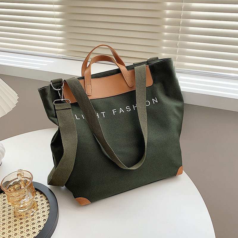 Canvas Shoulder Bag Women Ins Fashion Messenger Crossbody Bags Large Capacity Totes Handbag - AMIR BAGS INDIA PRIVATE LIMITED