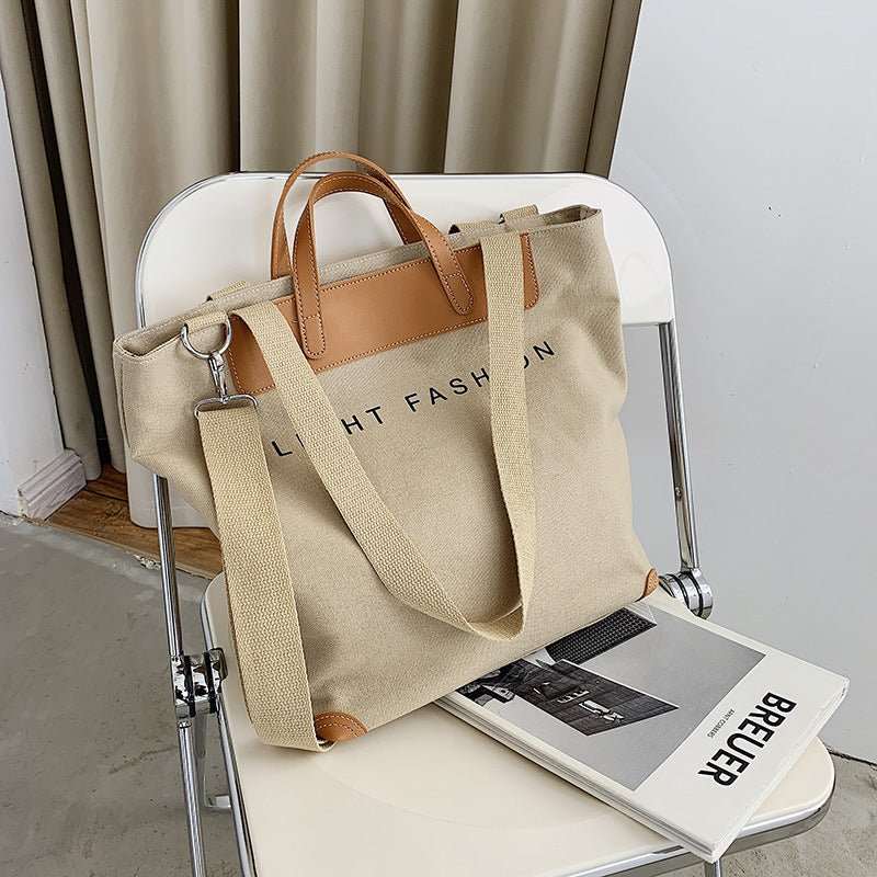 Canvas Shoulder Bag Women Ins Fashion Messenger Crossbody Bags Large Capacity Totes Handbag - AMIR BAGS INDIA PRIVATE LIMITED