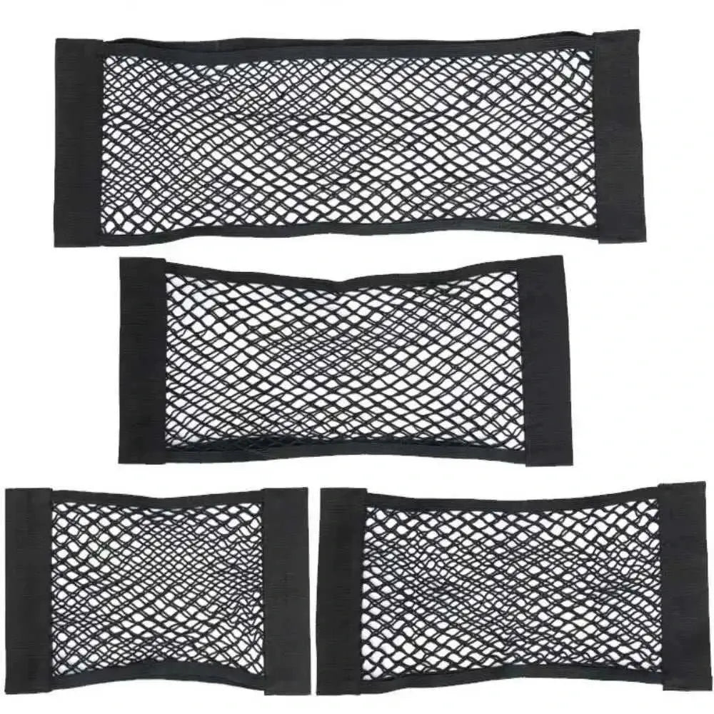 Car Back Rear Mesh Trunk Seat Elastic String Net Magic Sticker Universal Storage Bag Pocket Cage Auto Organizer Seat Back Bag - AMIR BAGS INDIA PRIVATE LIMITED