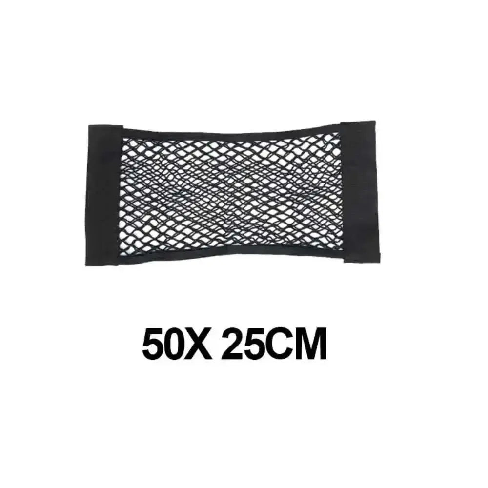 Car Back Rear Mesh Trunk Seat Elastic String Net Magic Sticker Universal Storage Bag Pocket Cage Auto Organizer Seat Back Bag - AMIR BAGS INDIA PRIVATE LIMITED
