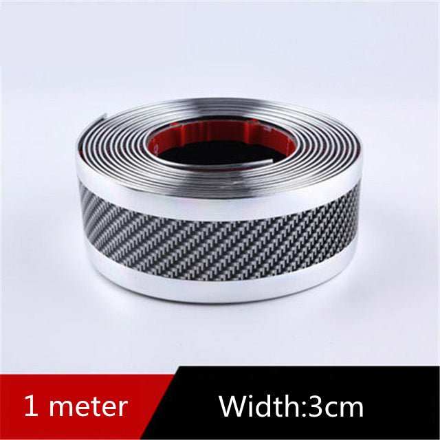 Car Carbon Fiber Pattern Door Sill Decorative Protective Sticker - AMIR BAGS INDIA PRIVATE LIMITED