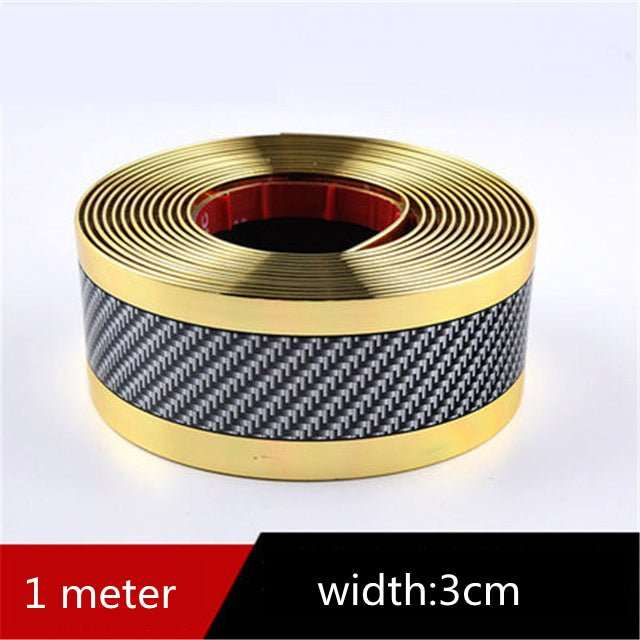 Car Carbon Fiber Pattern Door Sill Decorative Protective Sticker - AMIR BAGS INDIA PRIVATE LIMITED