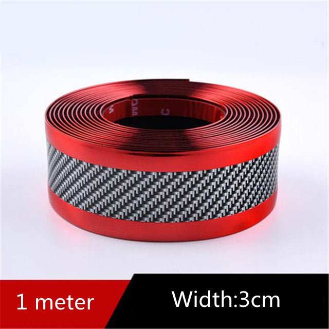 Car Carbon Fiber Pattern Door Sill Decorative Protective Sticker - AMIR BAGS INDIA PRIVATE LIMITED