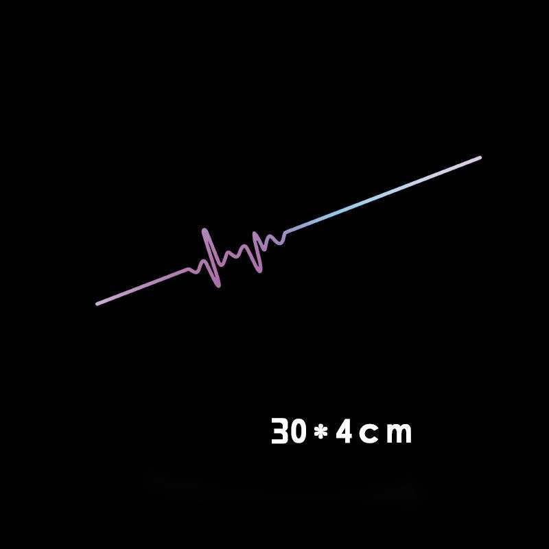 Car Electrocardiogram Creative Sound Wave Chart Car Sticker - AMIR BAGS INDIA PRIVATE LIMITED