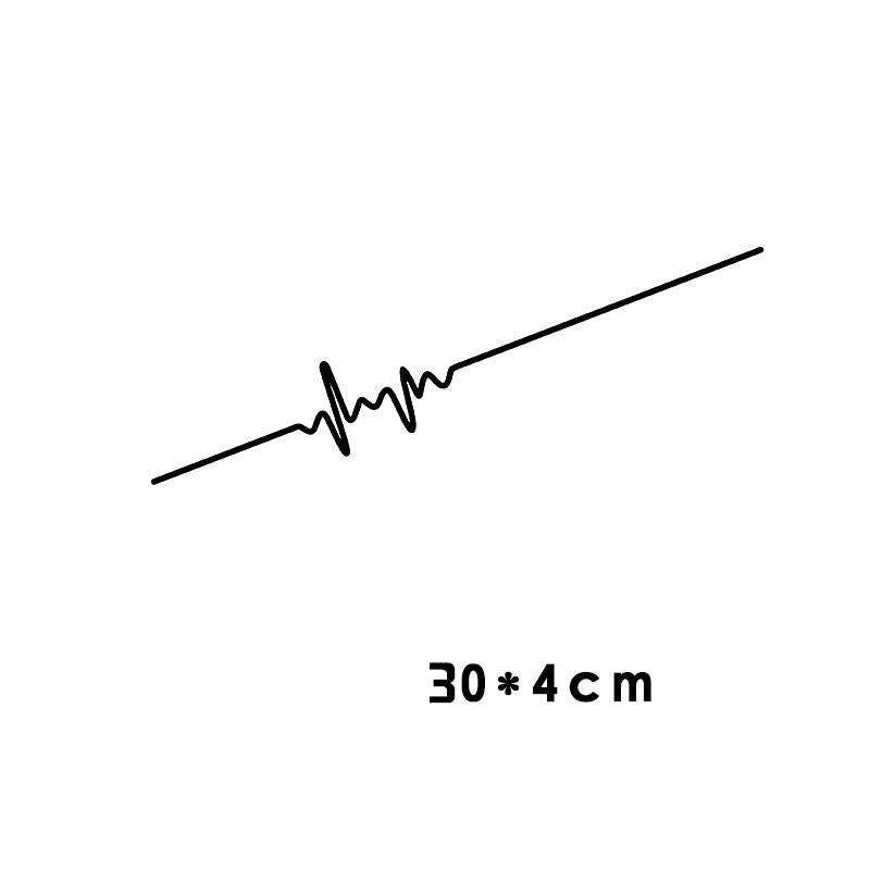 Car Electrocardiogram Creative Sound Wave Chart Car Sticker - AMIR BAGS INDIA PRIVATE LIMITED