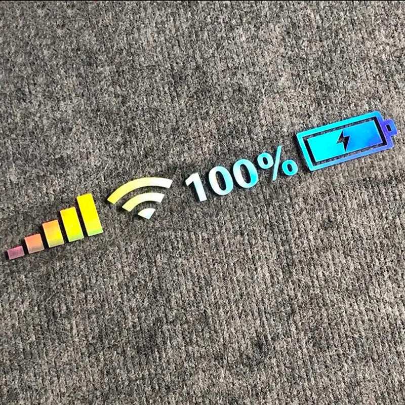 Car Windshield Stickers Signal WiFi Power Vinyl Decal Mobile Phone Car Stickers Auto Exterior Decorative Accessories Decals - AMIR BAGS INDIA PRIVATE LIMITED