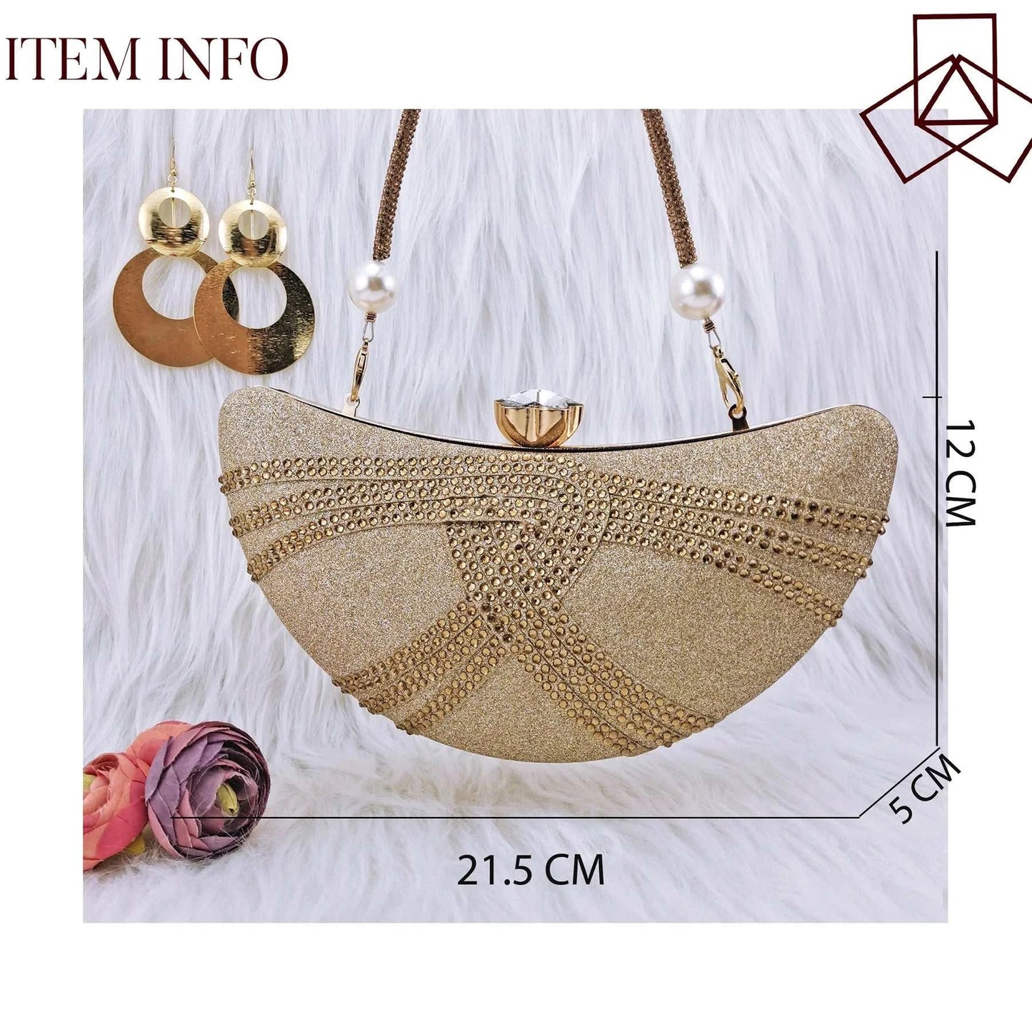 Carol Party Italian Design Blue Unique Moon Women's Bag Nigeria Luxury Brand Fashion Crystal Crossbody Bag Handbag Wallet - AMIR BAGS INDIA PRIVATE LIMITED