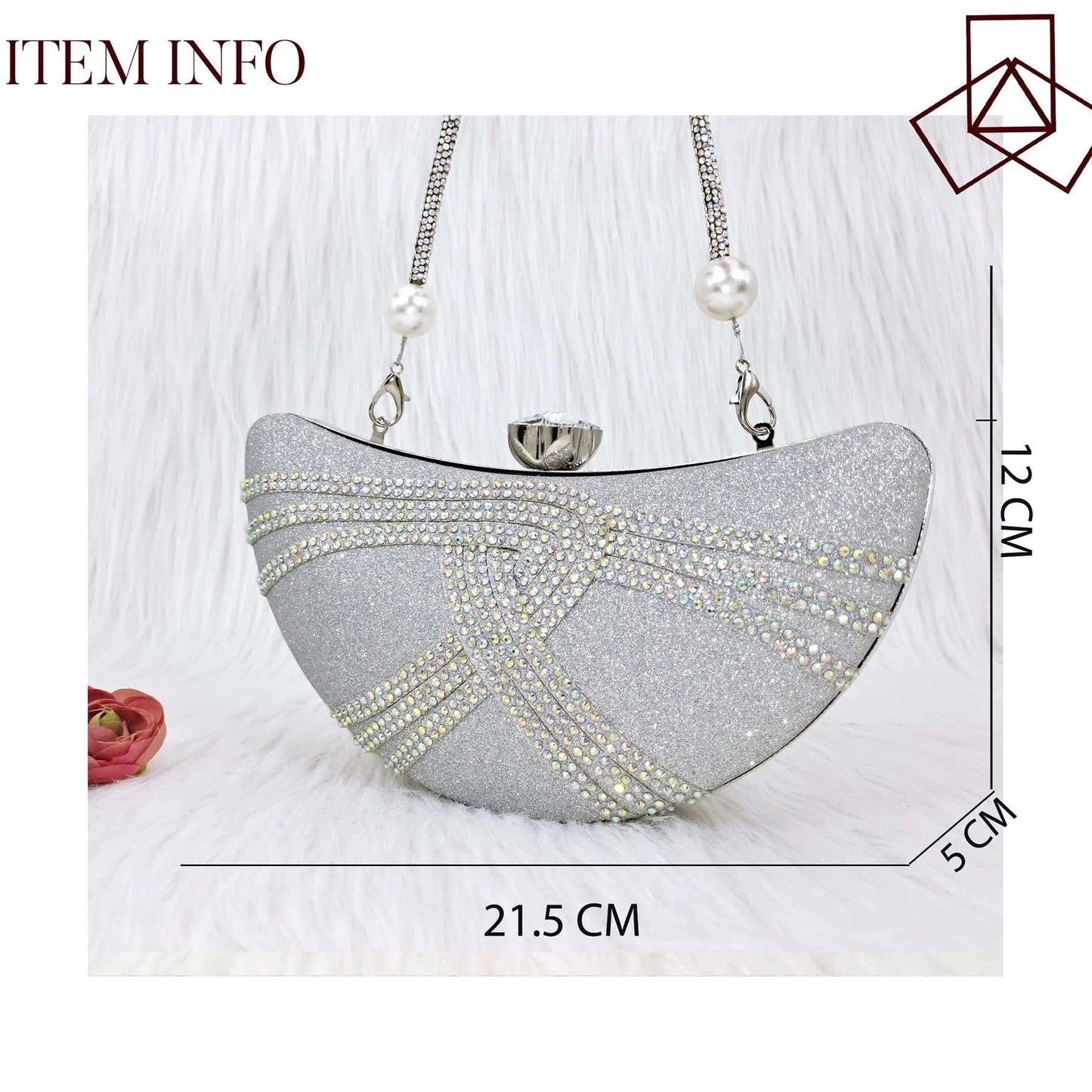 Carol Party Italian Design Blue Unique Moon Women's Bag Nigeria Luxury Brand Fashion Crystal Crossbody Bag Handbag Wallet - AMIR BAGS INDIA PRIVATE LIMITED