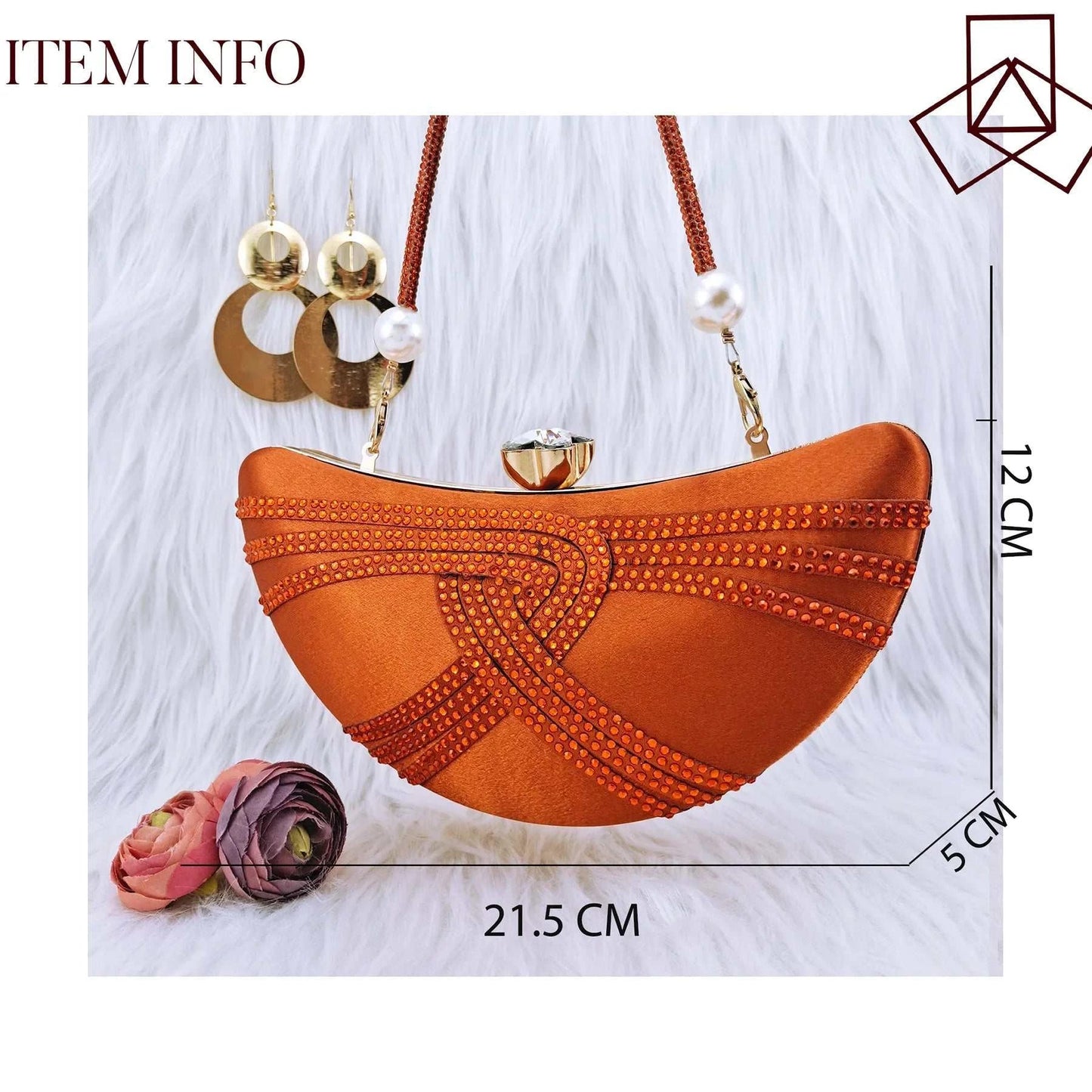 Carol Party Italian Design Blue Unique Moon Women's Bag Nigeria Luxury Brand Fashion Crystal Crossbody Bag Handbag Wallet - AMIR BAGS INDIA PRIVATE LIMITED