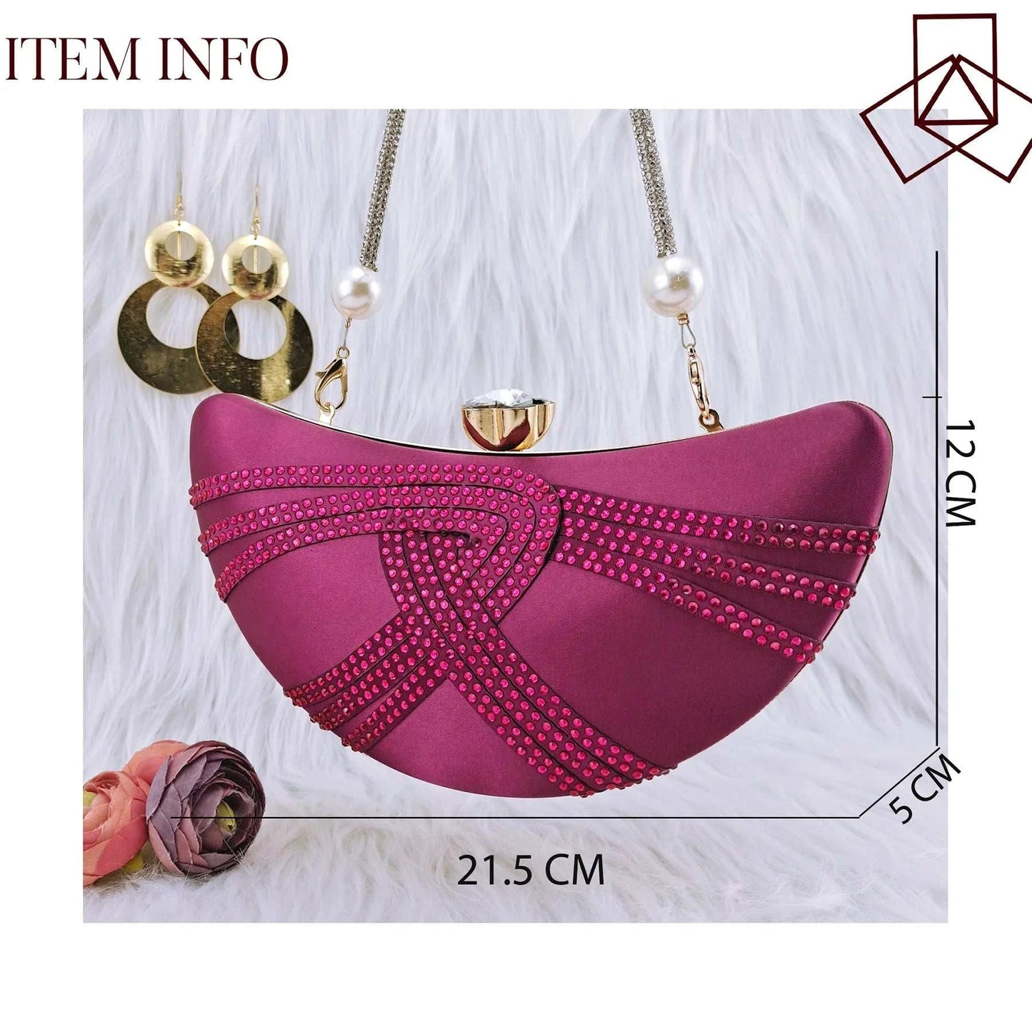 Carol Party Italian Design Blue Unique Moon Women's Bag Nigeria Luxury Brand Fashion Crystal Crossbody Bag Handbag Wallet - AMIR BAGS INDIA PRIVATE LIMITED