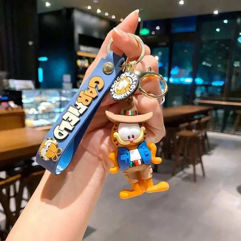 Cartoon Anime Kawaii Garfield Cat Keychain Backpack Pendant Car Key Chain Phone Bag Ornament Jewelry Kids Adult Birthday Gifts - AMIR BAGS INDIA PRIVATE LIMITED
