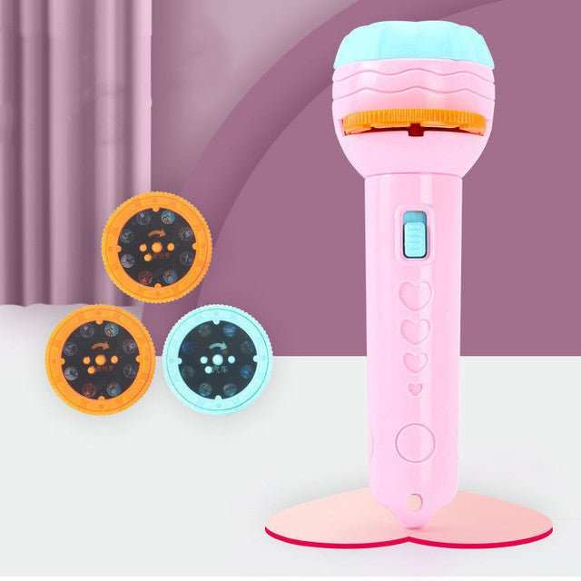Cartoon Projection Flashlight 80 Patterns Creative Children Flashlight Toy Projector Baby Toys Bedtime Story Book - AMIR BAGS INDIA PRIVATE LIMITED