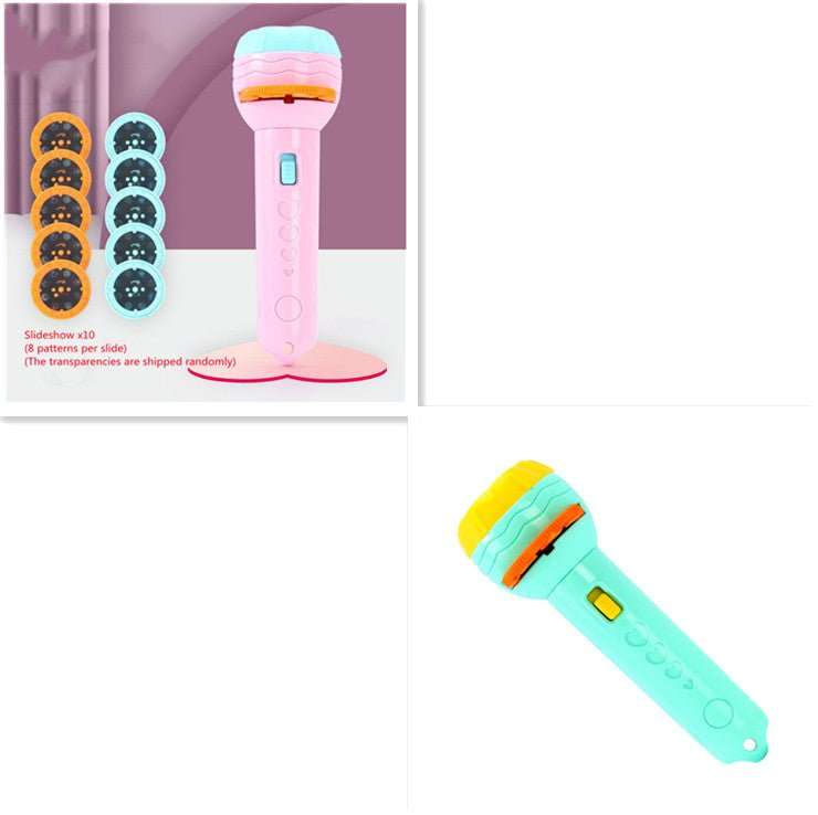 Cartoon Projection Flashlight 80 Patterns Creative Children Flashlight Toy Projector Baby Toys Bedtime Story Book - AMIR BAGS INDIA PRIVATE LIMITED