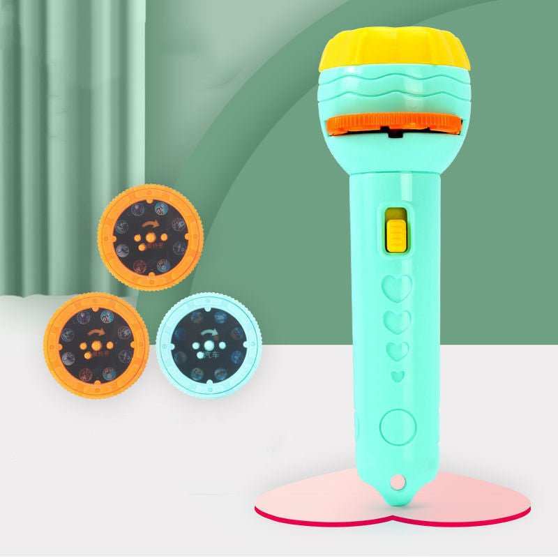 Cartoon Projection Flashlight 80 Patterns Creative Children Flashlight Toy Projector Baby Toys Bedtime Story Book - AMIR BAGS INDIA PRIVATE LIMITED