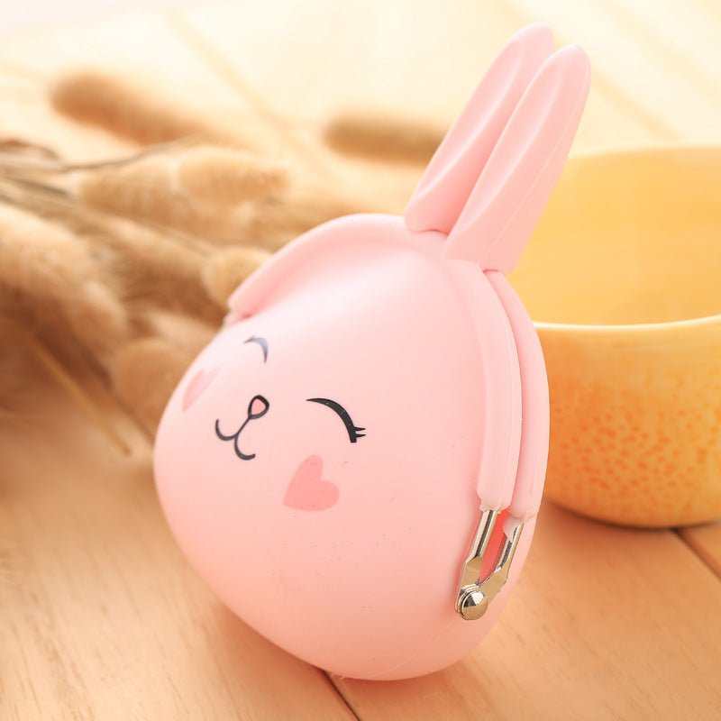 Cartoon silica gel zero purse Korean lovable rabbit zero purse candy color packet key bag lady bag - AMIR BAGS INDIA PRIVATE LIMITED