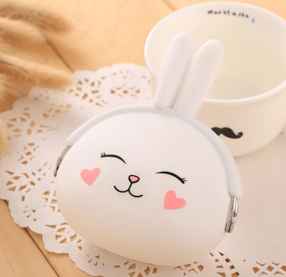 Cartoon silica gel zero purse Korean lovable rabbit zero purse candy color packet key bag lady bag - AMIR BAGS INDIA PRIVATE LIMITED