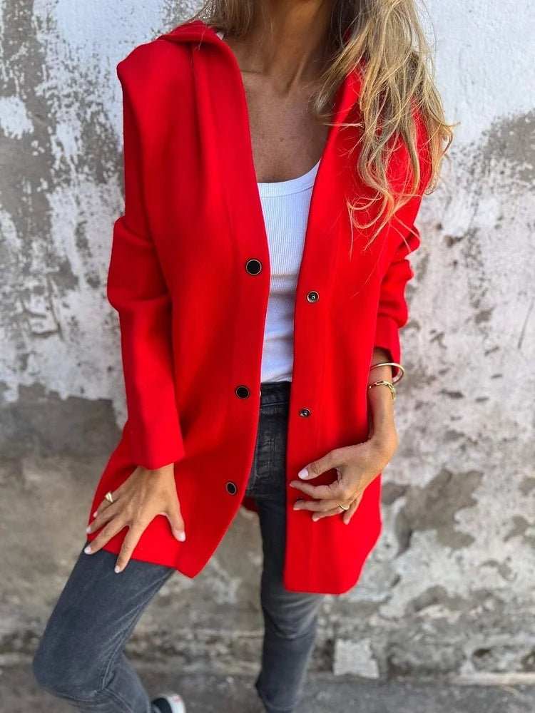 Casual Hooded Single - Breasted Cardigan Fashion Loose Solid Color Jacket Spring And Autumn Women's Clothing - AMIR BAGS INDIA PRIVATE LIMITED