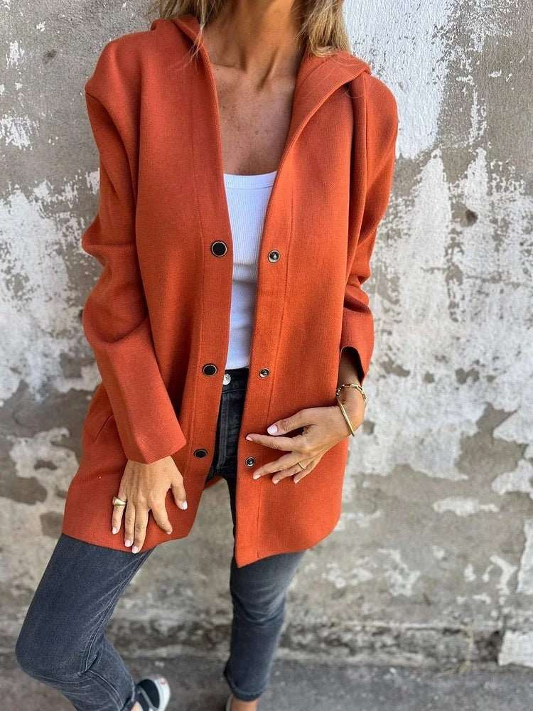 Casual Hooded Single - Breasted Cardigan Fashion Loose Solid Color Jacket Spring And Autumn Women's Clothing - AMIR BAGS INDIA PRIVATE LIMITED