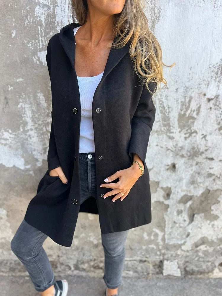 Casual Hooded Single - Breasted Cardigan Fashion Loose Solid Color Jacket Spring And Autumn Women's Clothing - AMIR BAGS INDIA PRIVATE LIMITED
