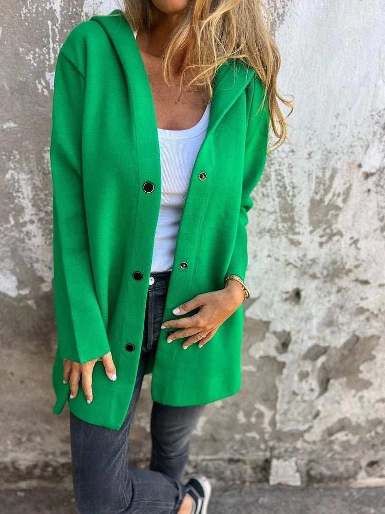 Casual Hooded Single - Breasted Cardigan Fashion Loose Solid Color Jacket Spring And Autumn Women's Clothing - AMIR BAGS INDIA PRIVATE LIMITED