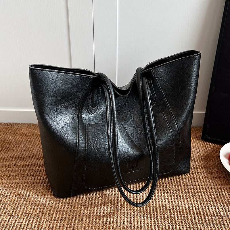 Casual Retro Shoulder Bag Texture Class Commuter Tote - AMIR BAGS INDIA PRIVATE LIMITED