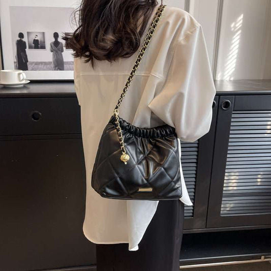 Casual Rhombus Shoulder Bag Chain Messenger Bag Small Bucket Bags Women - AMIR BAGS INDIA PRIVATE LIMITED