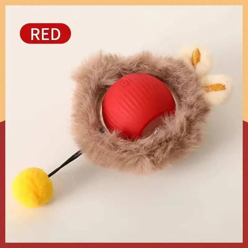 Cat Interactive ball Toy, Automatic Rolling Ball with Tail, Rechargeable Smart Pet Interactive Toy, Intelligent toy for Cat - AMIR BAGS INDIA PRIVATE LIMITED