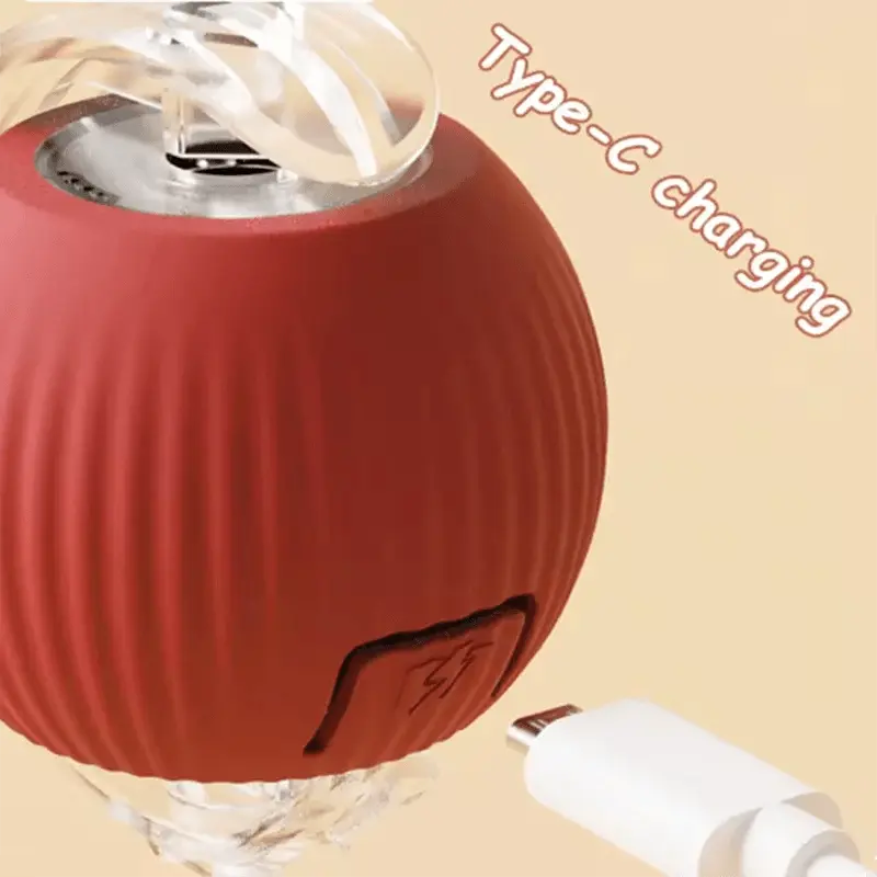 Cat Interactive ball Toy, Automatic Rolling Ball with Tail, Rechargeable Smart Pet Interactive Toy, Intelligent toy for Cat - AMIR BAGS INDIA PRIVATE LIMITED