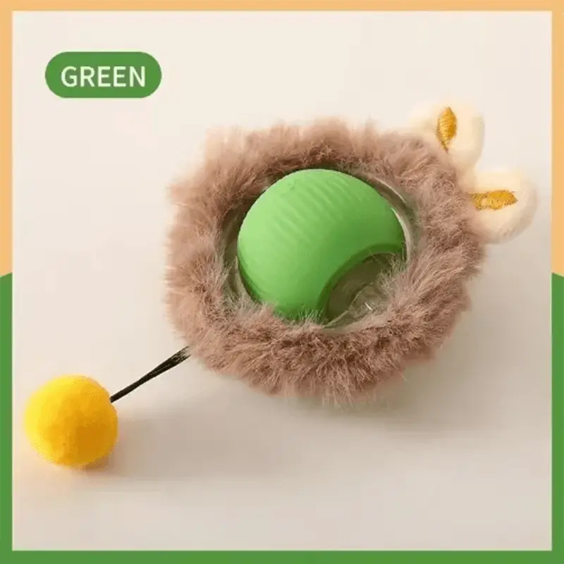 Cat Interactive ball Toy, Automatic Rolling Ball with Tail, Rechargeable Smart Pet Interactive Toy, Intelligent toy for Cat - AMIR BAGS INDIA PRIVATE LIMITED