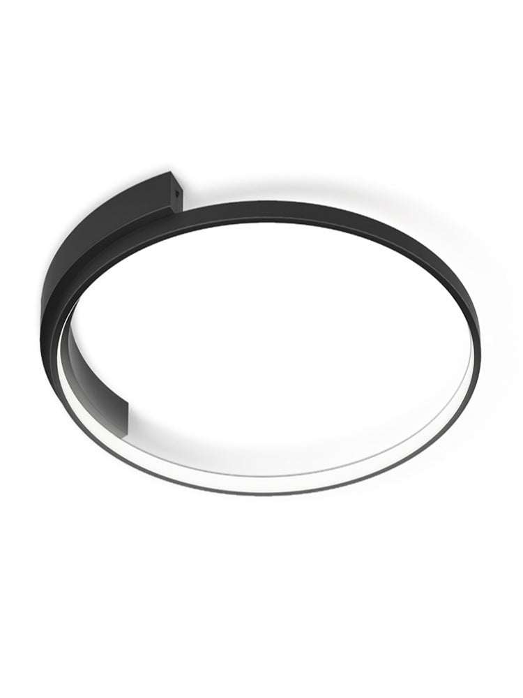 Modern minimalist black iron bedroom ceiling lamp with LED light and stepless dimming