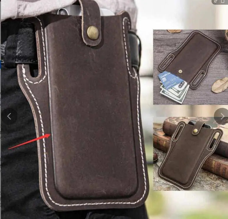 Cellphone Loop Holster Case Belt Waist Bag Props PU Leather Purse Phone Wallet - AMIR BAGS INDIA PRIVATE LIMITED