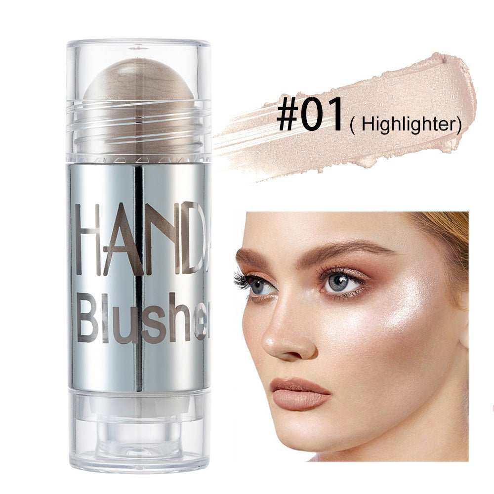 Cheek Blusher Shimmer Blush Stick Face Makeup Highlighter Bronzer Contour Cream Long - lasting Facial Make Up Cosmetics - AMIR BAGS INDIA PRIVATE LIMITED