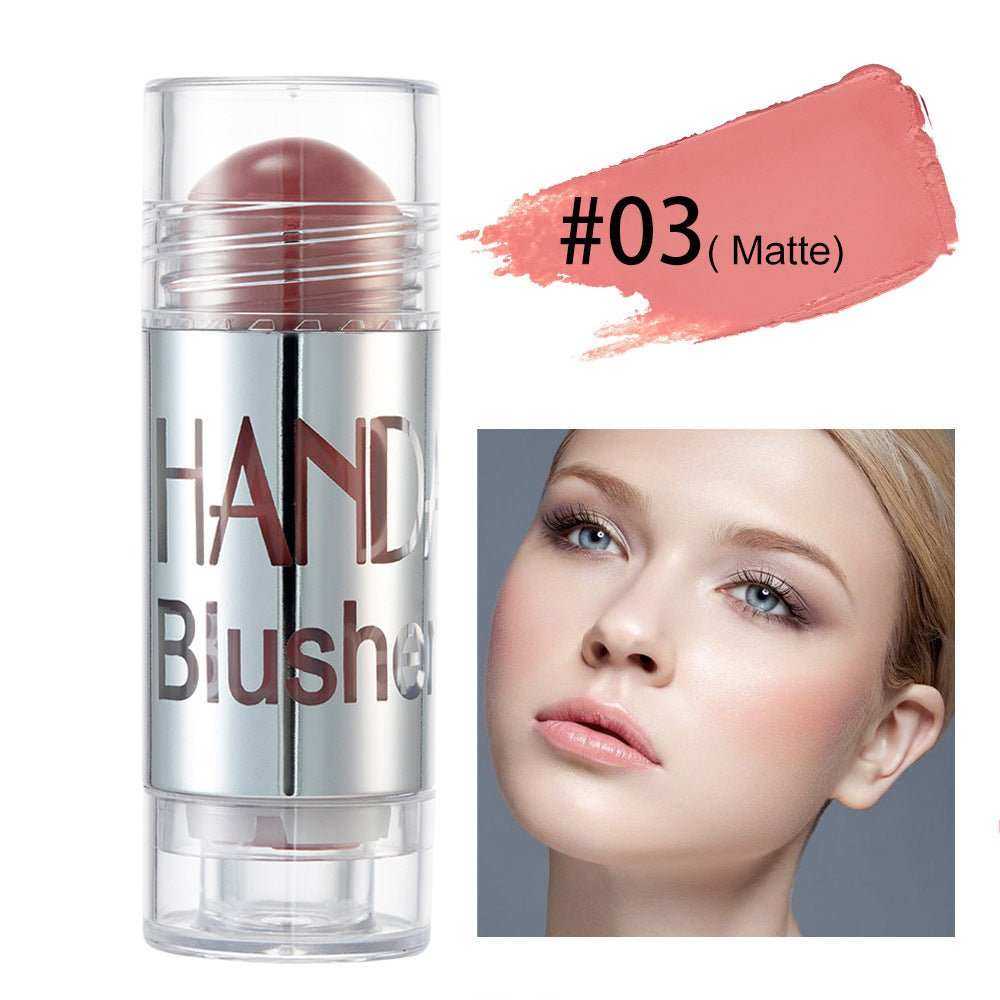 Cheek Blusher Shimmer Blush Stick Face Makeup Highlighter Bronzer Contour Cream Long - lasting Facial Make Up Cosmetics - AMIR BAGS INDIA PRIVATE LIMITED