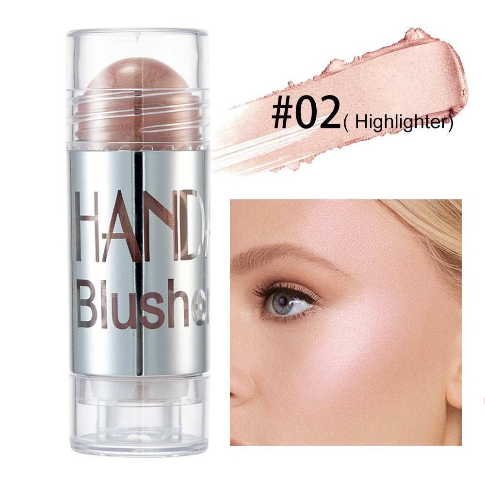 Cheek Blusher Shimmer Blush Stick Face Makeup Highlighter Bronzer Contour Cream Long - lasting Facial Make Up Cosmetics - AMIR BAGS INDIA PRIVATE LIMITED
