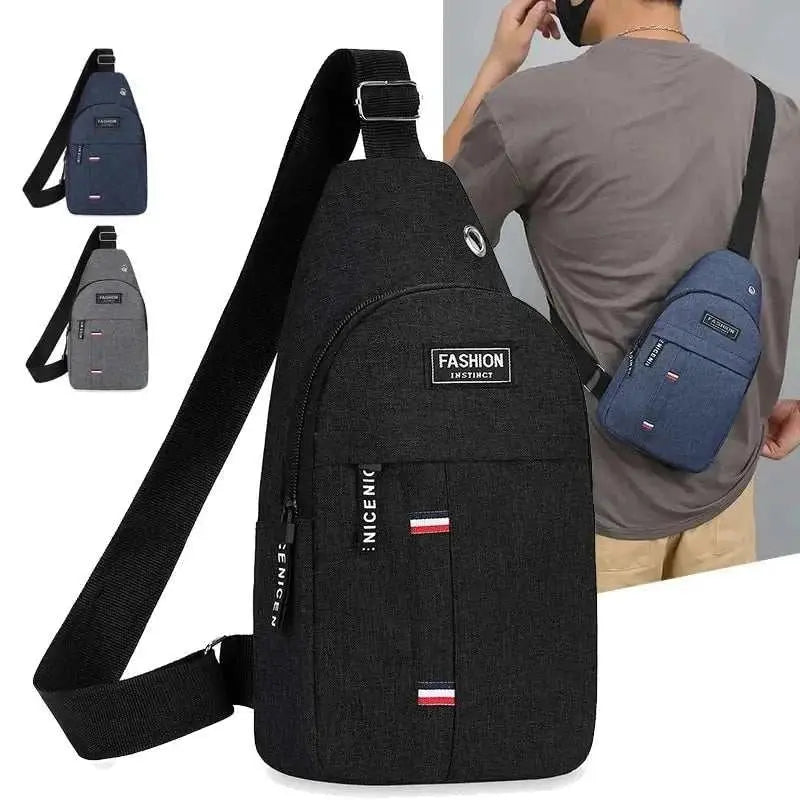 Chest Bag Men's One Shoulder Crossbody Bag Large Capacity Outdoor Sports And Leisure Fashion Small Shoulder Bag Large Capacit - AMIR BAGS INDIA PRIVATE LIMITED