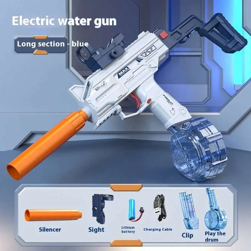 Children Automatic UZI Electric Backpack Water Submachine Gun Fights Summer Toy Water Guns Outdoor Beach Swimming Pool Toys - AMIR BAGS INDIA PRIVATE LIMITED