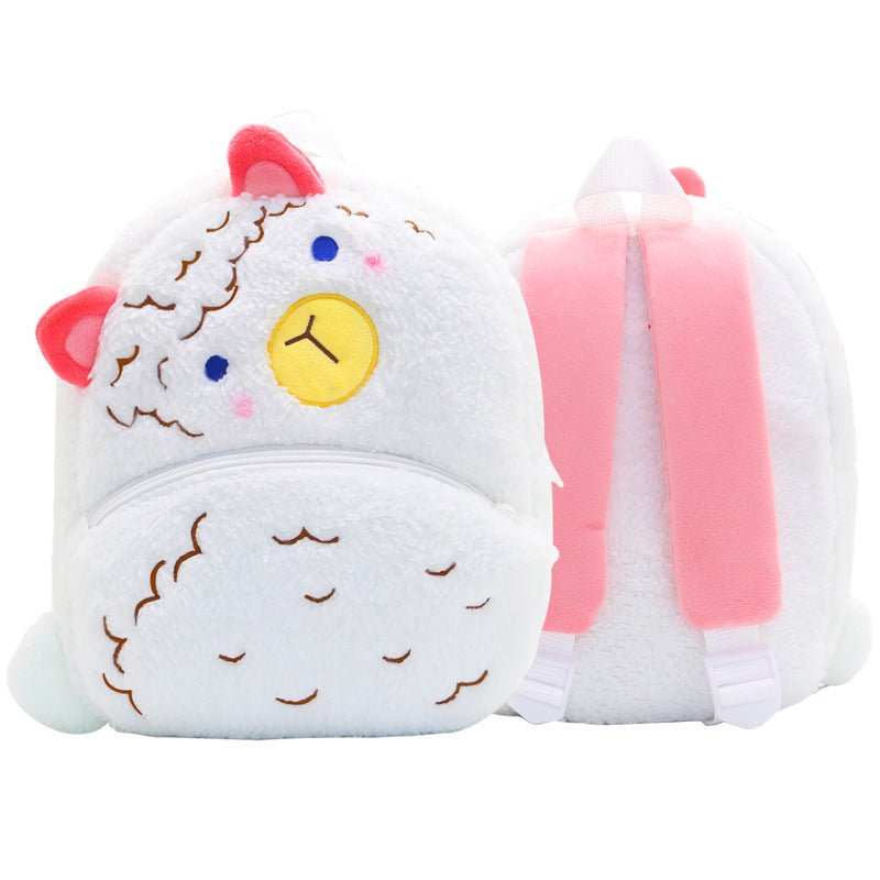 Children School Backpack Cartoon Rainbow Design Soft Plush Material For Toddler Baby Girls Kindergarten Kids School Bags - AMIR BAGS INDIA PRIVATE LIMITED